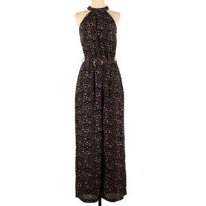 Easel Floral Jumpsuit: Flare Pants